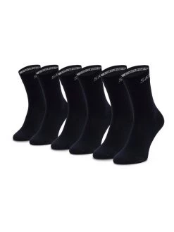 Φτηνός ⌛ Skechers Γυναίκες Ψηλές Κάλτσες Σετ 3 ζευγάρια ψηλές κάλτσες Unisex SK41040 Σκούρο μπλε 😀