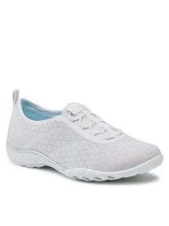 Ολοκαίνουργιο ⌛ Skechers Γυναίκες Κλειστά Παπούτσια Αθλητικά Breathe Easy 23028/WSL Λευκό 🤩