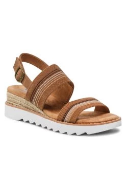 Συμφωνίες 👍 Skechers Γυναίκες Εσπαντρίγιες BOBS Tea Time 113863/BRMT Καφέ 🤩