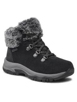 Εξοδος 💯 Skechers Γυναίκες Biker Μποτάκια Ορειβατικά παπούτσια Falls Finest 167178/BLK Μαύρο ✔️