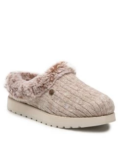 Flash Sale ✨ Skechers Γυναίκες Παντόφλες Σπιτιού Ice Angel 31204/LTBR Μπεζ 🧨