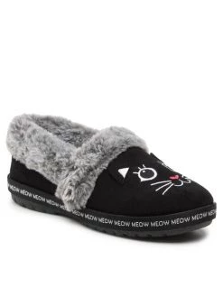 Τοπ 10 💯 Skechers Γυναίκες Παντόφλες Σπιτιού Meow Pajamas 33355/BLK Μαύρο 😀