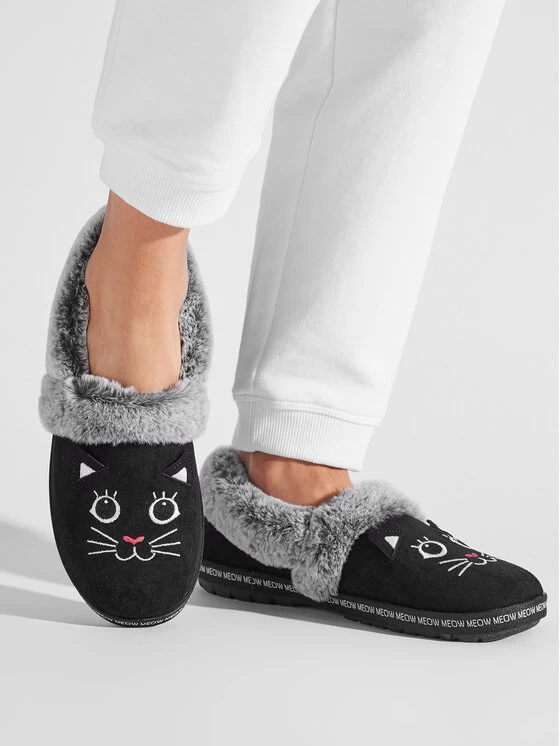 Τοπ 10 💯 Skechers Γυναίκες Παντόφλες Σπιτιού Meow Pajamas 33355/BLK Μαύρο 😀 8 Τοπ 10 💯 Skechers Γυναίκες Παντόφλες Σπιτιού Meow Pajamas 33355/BLK Μαύρο 😀 - Image 6