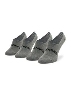 Αγορά 🌟 Skechers Άνδρες Σοσόνια Σετ 2 ζευγάρια κάλτσες σοσόνια Unisex SK44008 Γκρι 😉