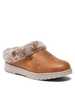 Νέος ⭐ Skechers Γυναίκες Παντόφλες Σπιτιού BOBS Indoor Remix 113362/CSN Καφέ 🎁