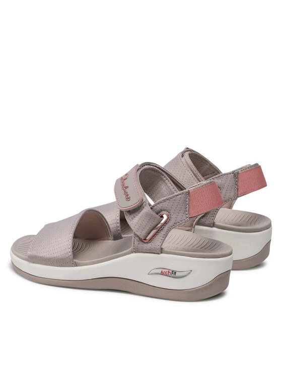 Ολοκαίνουργιο 🔔 Skechers Γυναίκες Σανδάλια Arch Fit Sunshine 163310/TPPK Γκρι ⭐ 5 Ολοκαίνουργιο 🔔 Skechers Γυναίκες Σανδάλια Arch Fit Sunshine 163310/TPPK Γκρι ⭐ - Image 3
