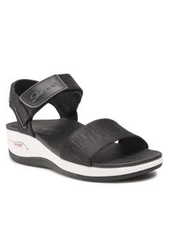 Η καλύτερη συμφωνία 👍 Skechers Γυναίκες Σανδάλια Arch Fit Sunshine 163310/BLK Μαύρο 🥰