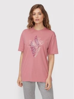 Flash Sale 🌟 Skechers Γυναίκες T-shirts T-Shirt Diamond Magnolia Outline Everybody WTS354 Ροζ Relaxed Fit ⌛