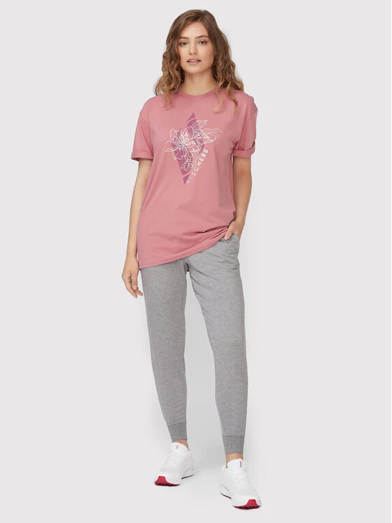 Flash Sale 🌟 Skechers Γυναίκες T-shirts T-Shirt Diamond Magnolia Outline Everybody WTS354 Ροζ Relaxed Fit ⌛ 4 Flash Sale 🌟 Skechers Γυναίκες T-shirts T-Shirt Diamond Magnolia Outline Everybody WTS354 Ροζ Relaxed Fit ⌛ - Image 2